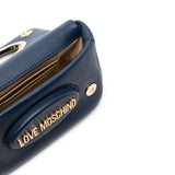 Mala mini bag Love Moschino azul com lenço estampado