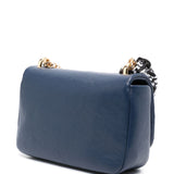 Mala mini bag Love Moschino azul com lenço estampado