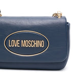 Mala mini bag Love Moschino azul com lenço estampado
