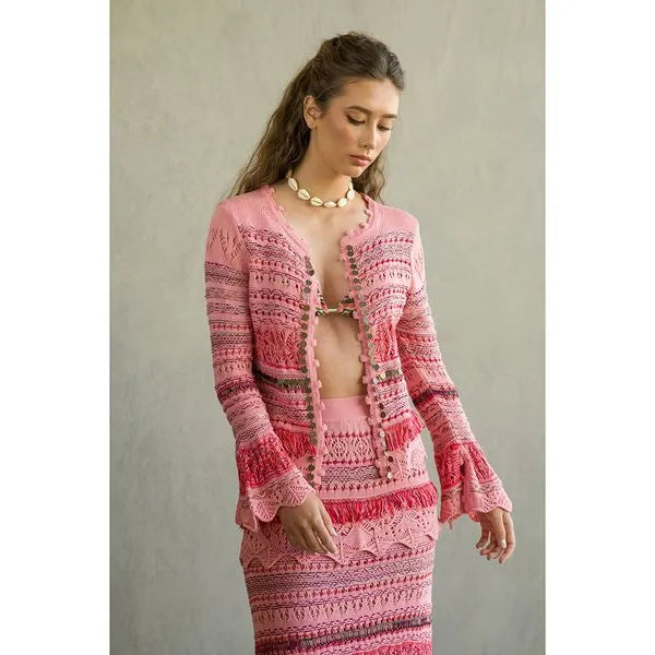 Conjunto Cecilia Prado em malha tricotada de casaco e saia | Loja online Violeta Violeta Store Conjunto Cecilia Prado em malha tricotada de casaco e saia | Loja online Violeta Violeta Store