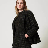 Calção curto TWINSET em tweed preto