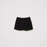 Calção curto TWINSET em tweed preto