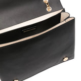 Mala de ombro Love Moschino em preto com logo em relevo