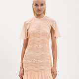 Vestido Curto em Renda Rosa | TWINSET