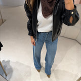 Jaqueta de Ecopele em Preto Oversized | Semicouture