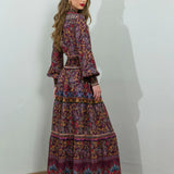 Vestido Longo Camiseiro em Tricot e Jacquard | Cecilia Prado