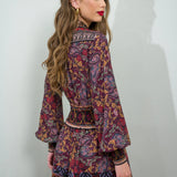 Vestido Longo Camiseiro em Tricot e Jacquard | Cecilia Prado