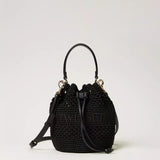 Mala bucket bag TWINSET em crochet preto