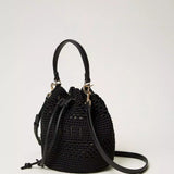 Mala bucket bag TWINSET em crochet preto