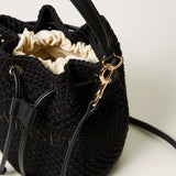 Mala bucket bag TWINSET em crochet preto