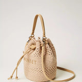 Mala bucket bag TWINSET em crochet bege