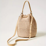 Mala bucket bag TWINSET em crochet bege