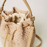 Mala bucket bag TWINSET em crochet bege