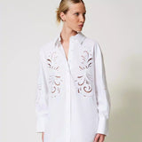 Camisa de popelina TWINSET com bordado