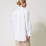 Camisa de popelina TWINSET com bordado
