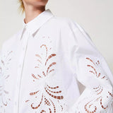 Camisa de popelina TWINSET com bordado