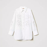 Camisa de popelina TWINSET com bordado