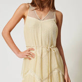 Vestido midi TWINSET em tule amarelo