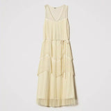 Vestido midi TWINSET em tule amarelo