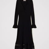 Vestido midi TWINSET preto em malha fria