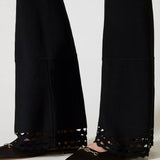 SET top e calça TWINSET preto em malha fria