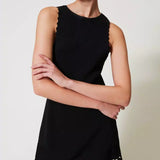 SET top e calça TWINSET preto em malha fria