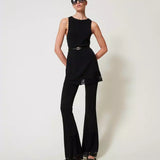 SET top e calça TWINSET preto em malha fria