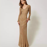 Vestido comprido TWINSET em malha lurex