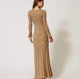 Vestido comprido TWINSET em malha lurex