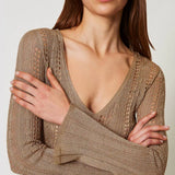 Vestido comprido TWINSET em malha lurex