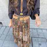 Saia Longa com Padrão Boho Chic Pisca | ba&sh