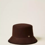 Chapéu Bucket em Lã Castanho | TWINSET