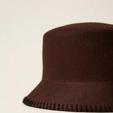 Chapéu Bucket em Lã Castanho | TWINSET