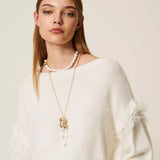Choker com Pérolas e Flor | TWINSET