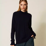 Camisola de Gola Alta com Folho | TWINSET