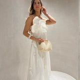 Vestido midi branco FARM RIO garden lezing
