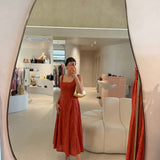 Vestido Midi Bordado em Terracotta | Violeta Store