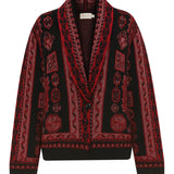 Casaco Bruna Rosa em Tricot Jacquard | CECILIA PRADO