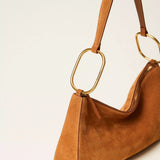 Mala “Liliane” Média em Suede com Argolas | TWINSET
