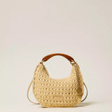 Mala Croissant em Ráfia com Charms | TWINSET