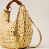 Mala Croissant em Ráfia com Charms | TWINSET