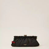 Clutch Em Ráfia Com Charm Preta | TWINSET