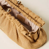 Clutch Em Ráfia Com Charm Bege | TWINSET