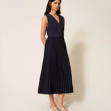 Vestido Midi Plissado com Efeito Colete | TWINSET