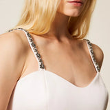 Top Cropped Rosa com Strass | TWINSET