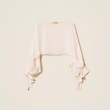 Capa Cropped em tecido Crepe | TWINSET