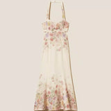 Vestido Midi em Linho Floral Print | TWINSET