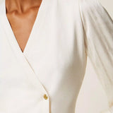 Camisola Branca com Mangas em Jacquard | TWINSET