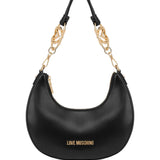 Mala de ombro Love Moschino com logotipo metálico na alça