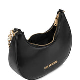 Mala de ombro Love Moschino com logotipo metálico na alça